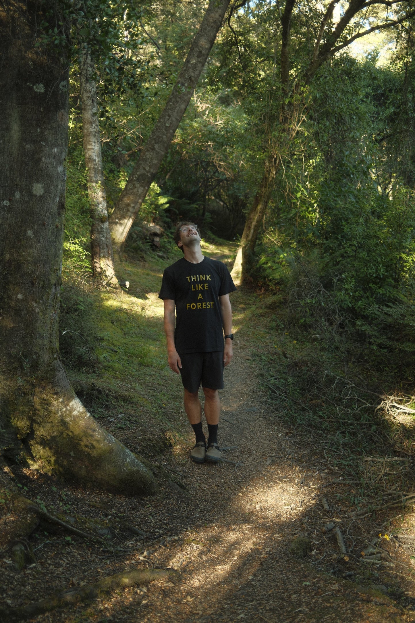 Think Like a Forest Tee Gold & Black