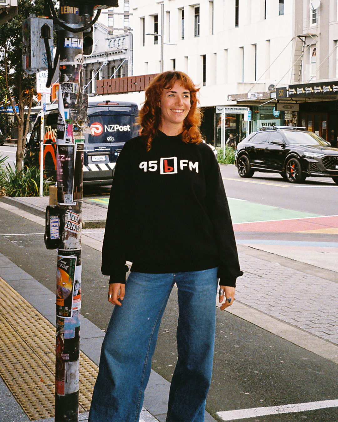 95bFM Logo Box Hoodie