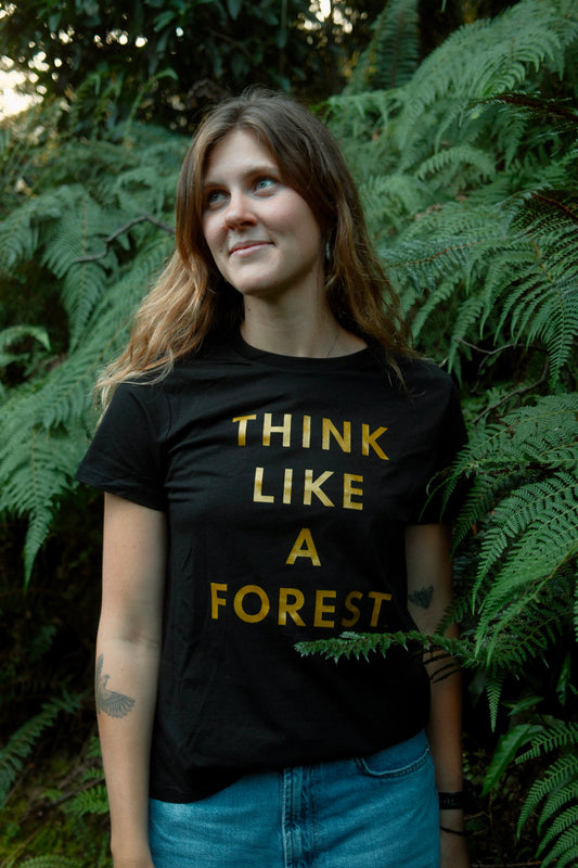 Think Like a Forest Tee Gold & Black